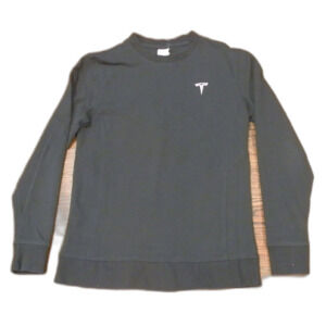 Tesla Black Long Sleeve Sweatshirt Unisex Size SM